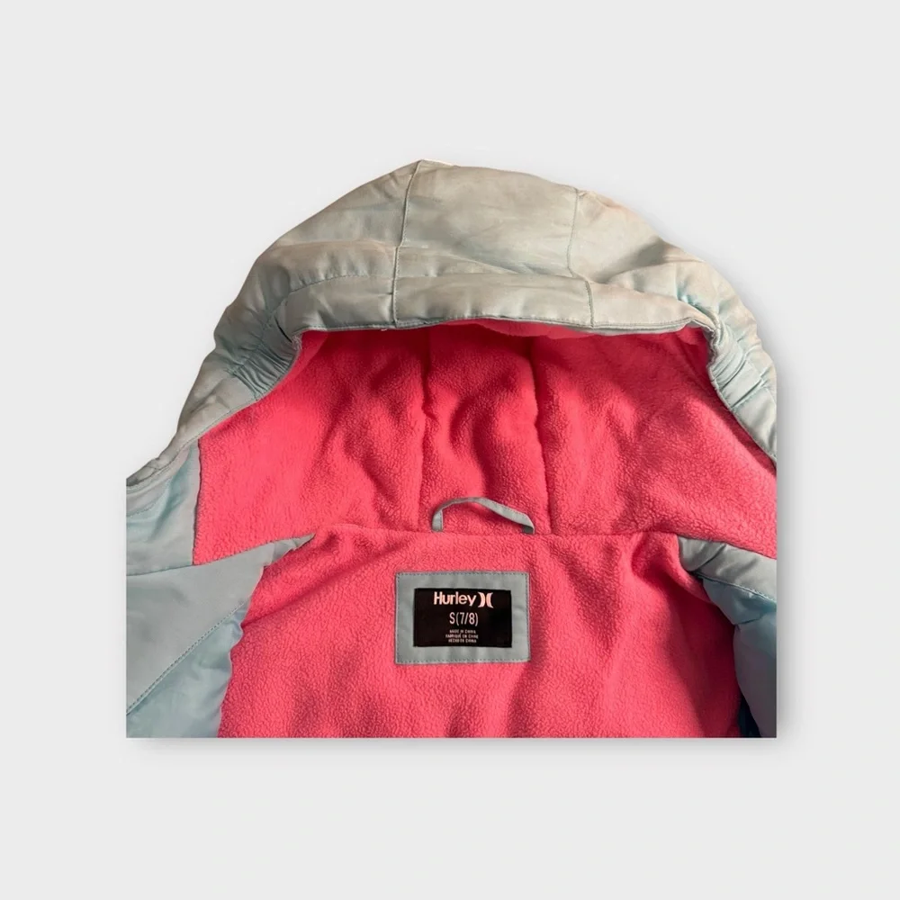 Hurley Pink & Blue Powder Snow Jacket